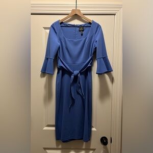 Adrianna Papell Cobalt Midi Dress with Tie Waist